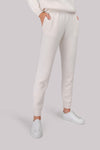 Kašmírové minimalistické kalhoty FOGO offwhite - JUSTLOVE