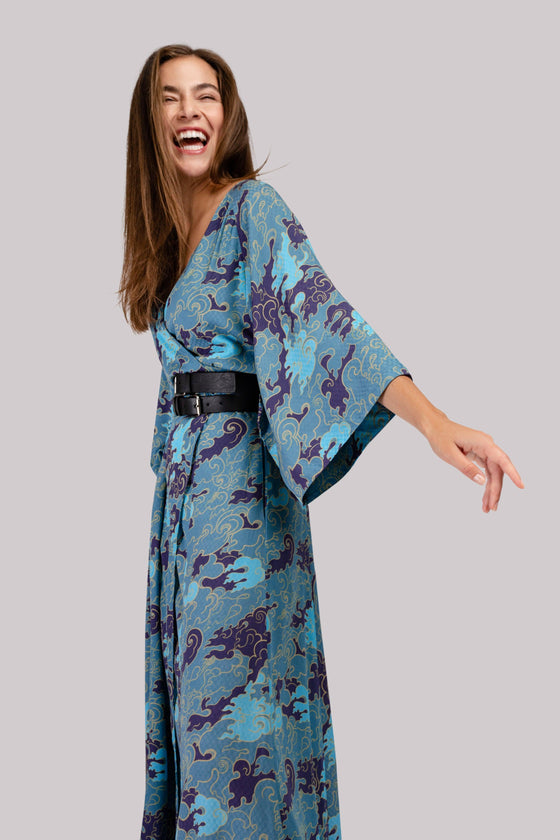 Kimonové zavinovací šaty Ai - JUSTLOVE