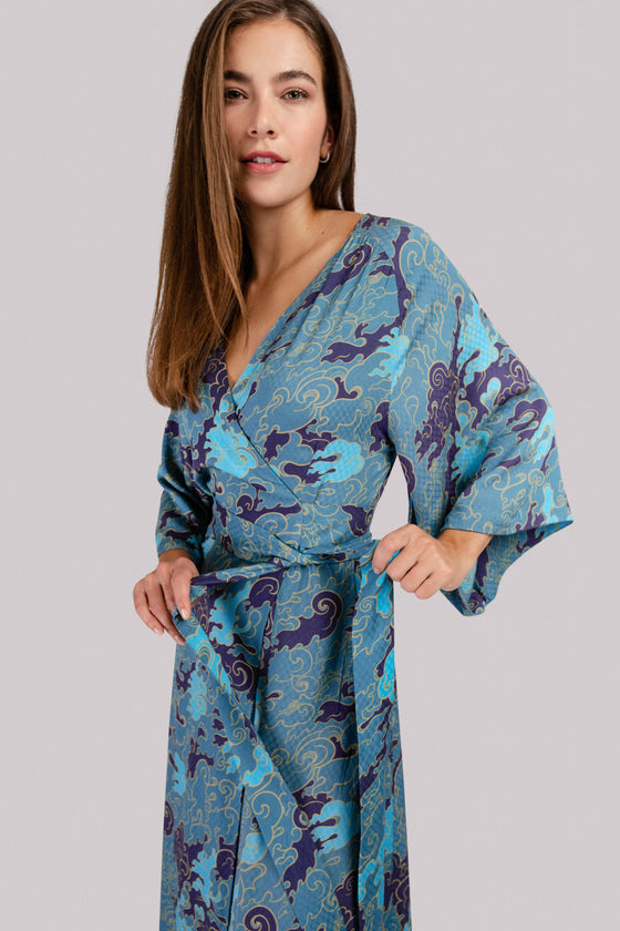 Kimonové zavinovací šaty Ai