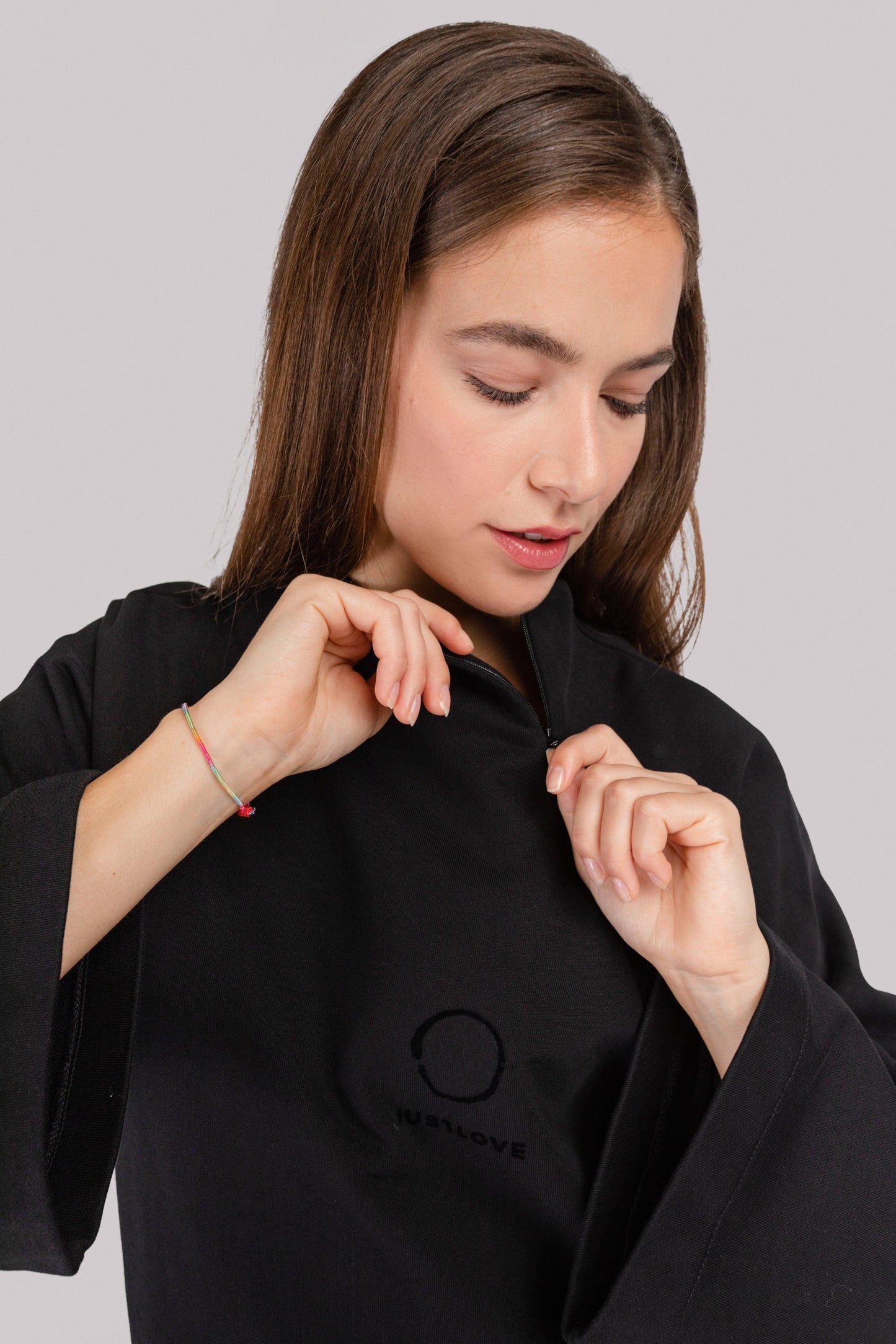 Top J-POP černý - JUSTLOVE