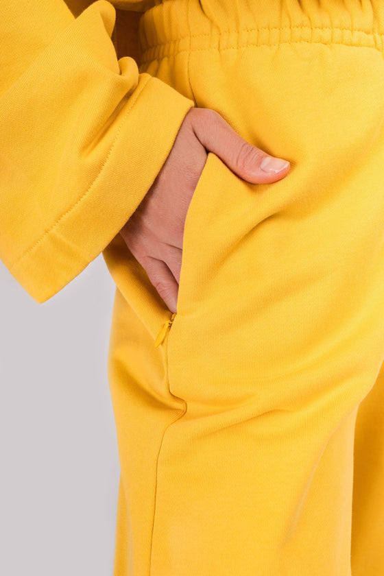 Kalhoty J-POP spicy mustard - JUSTLOVE