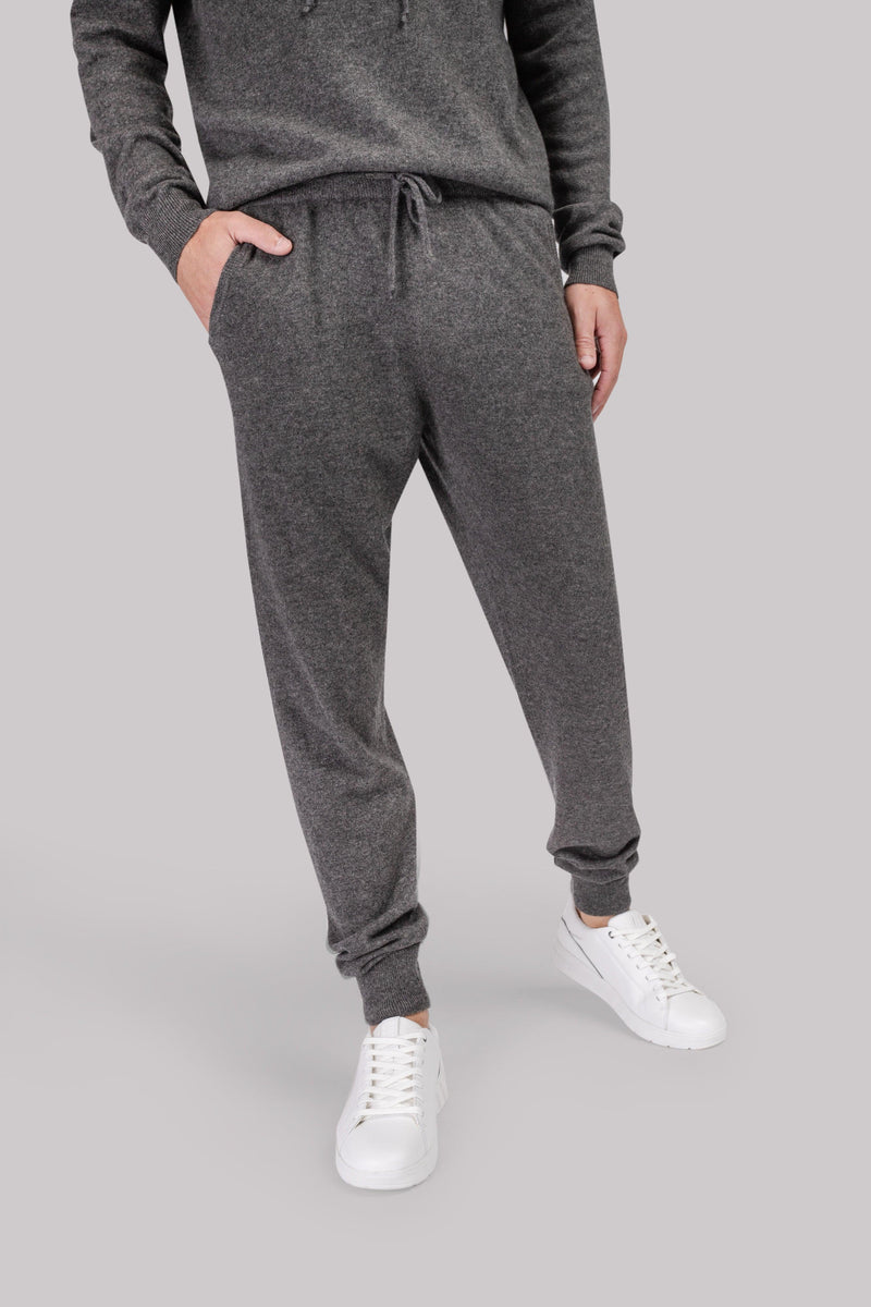 Men's cashmere sweatpants Tech (tle) gray JUSTLOVE